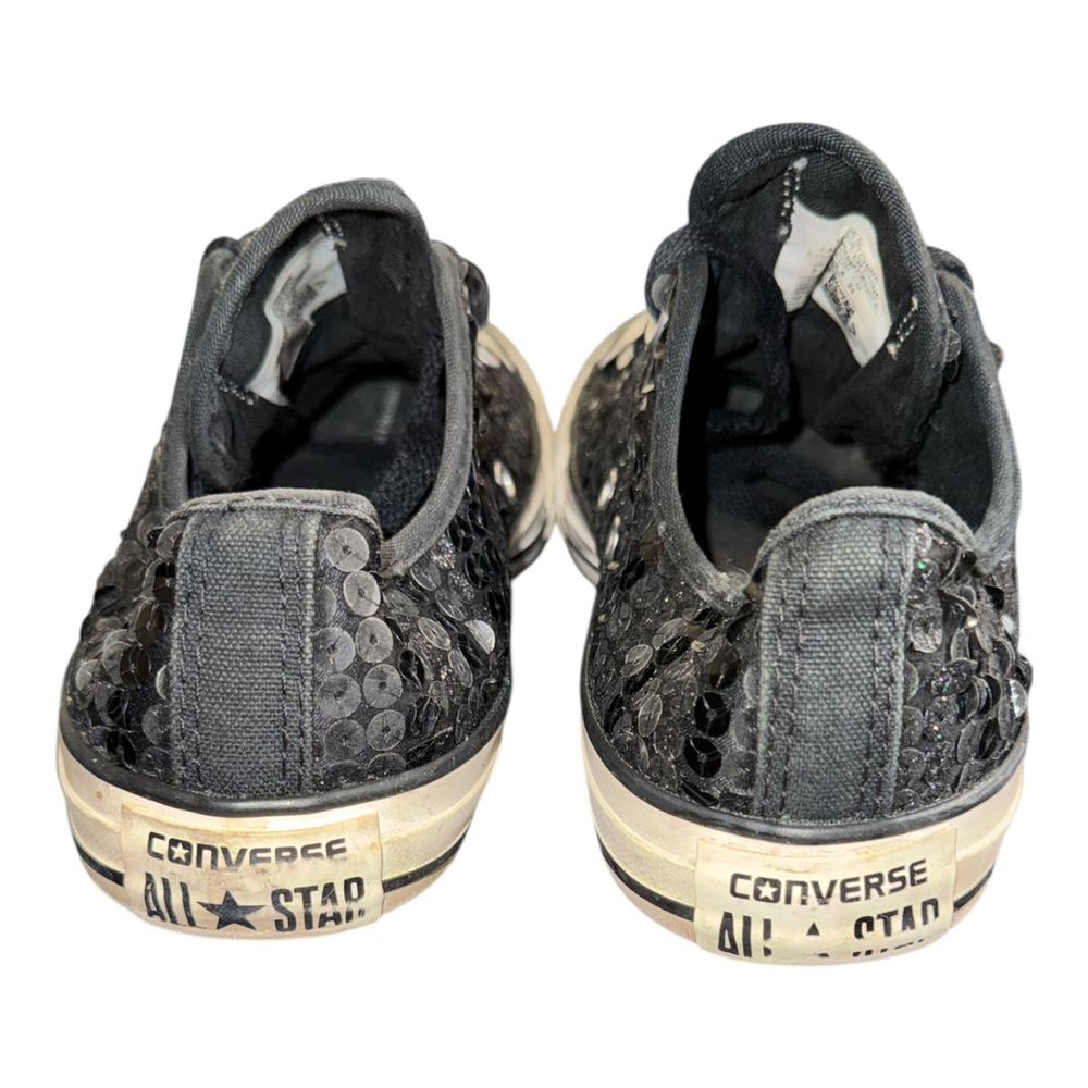 Converse Black Sequin low top size 7 - Picture 5 of 8